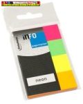   Oldaljelölő cimke papír 20x50 mm 4színű neon 4x50 lapos INFO NOTES 5670-89