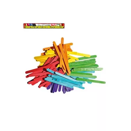 Kreatív Junior fa pálcika, vegyes, 114 mm, 100 db/csomag (spatula) (137243)