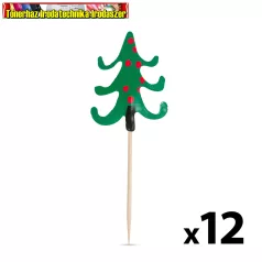   58240A  Falatka pálcika - karácsonyfa - 8,5 cm - 12 db / csomag
