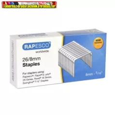 RAPESCO Tűzőkapocs, 26/8, horganyzott 5000db/dob