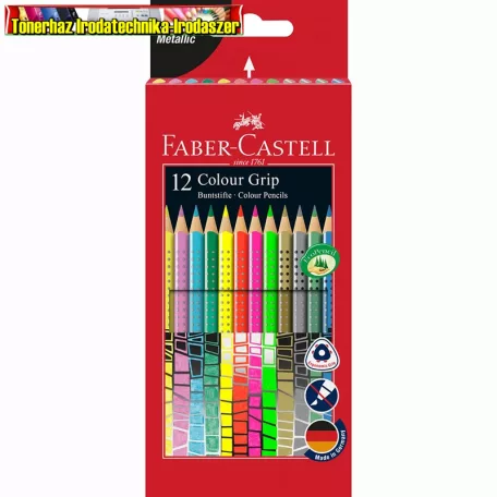 Faber-Castell színes ceruza NEON grip 12-es készlet 201569