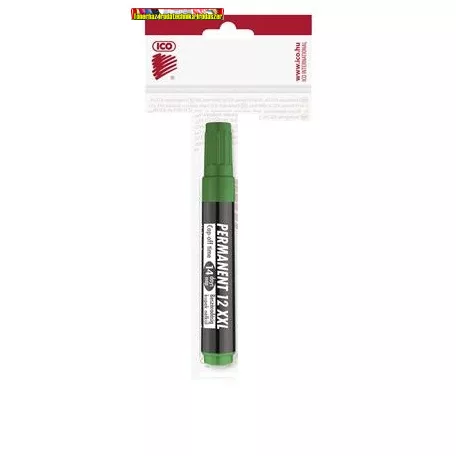 ICO Permanent 12 XXL Alkoholos marker, 1-4 mm, vágott, zöld (12xxl)