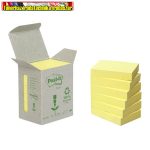   Öntapadó jegyzettömb, 38x51 mm, 100 lap, környezetbarát, 3M POST-IT sárga ( LP6531B)(653-1B)