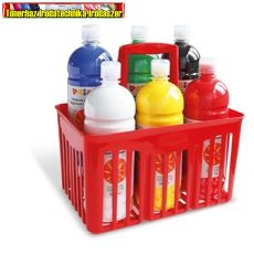 Tempera PRIMO 6x1000ml, műanyag tartóban (fehér, sárga, piros, kék, zöld, fekete)