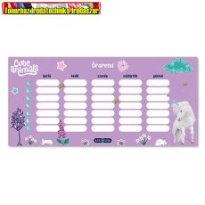Órarend ARS UNA kétoldalas -  Cute Animals-Unicorn - (50494484) (5993120026041)