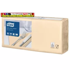   TORK Soft Lunch Szalvéta, 1/4 hajtogatott, 3 rétegű, 32,5x32,8 cm, Advanced, homokszín (477866)