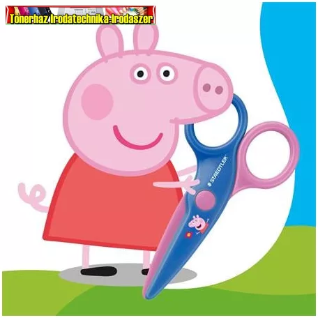 Olló, óvodai, 10 cm, STAEDTLER "Noris® Junior 965", Peppa malac