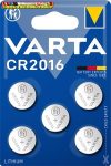 Varta CR2016 gombelem 5db-os  kiszerelés (db-ár)