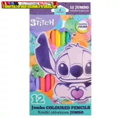   Stitch Színes ceruza készlet pasztell - Jumbo -  háromszögletű 12db/cs (92030)