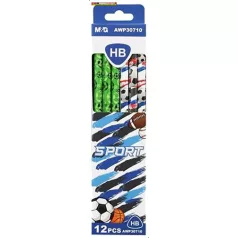   GRAFITCERUZA M&G SPORT háromszögletű vegyes mintával HB (Awp30710)