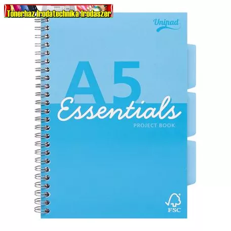 Spirálfüzet, A5, vonalas, 100 lap, PUKKA PAD Unipad Essentials Project Book, vegyes színben