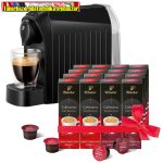   Kávéfőzőgép, kapszulás, TCHIBO Cafissimo Easy, fekete + Ajándék  160db Tchibo kávékapszula