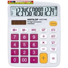 Antilop A-2114C 14 digit asztali számológép bordó