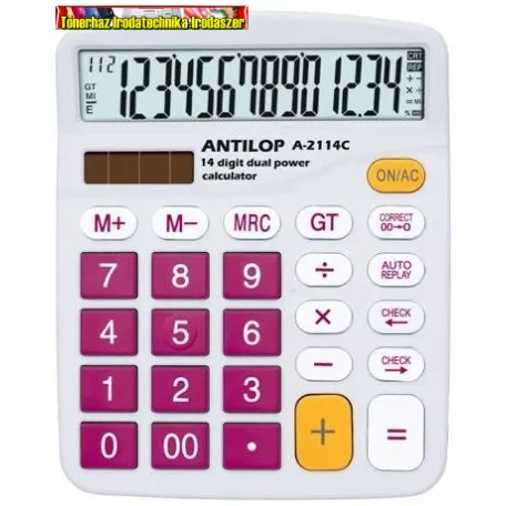 Antilop A-2114C 14 digit asztali számológép bordó