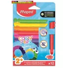 MAPED Color Peps Infinity Kidy Színes ceruza készlet, háromszögletű,  12 különböző szín
