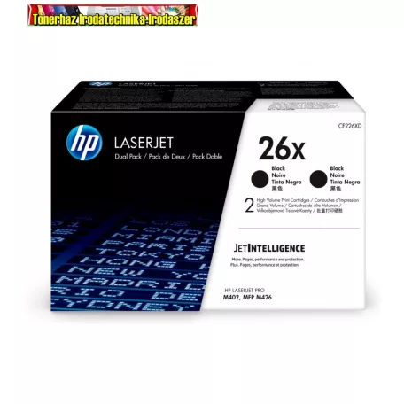 HP CF226XD Eredeti DUOPACK Toner Black 2x9k No.26XD