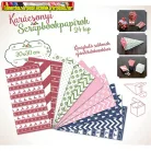 Karácsonyi kreatív scrapbook papírok 30x30 cm 24 lap piros-zöld 
