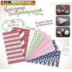   Karácsonyi kreatív scrapbook papírok 30x30 cm 24 lap piros-zöld 