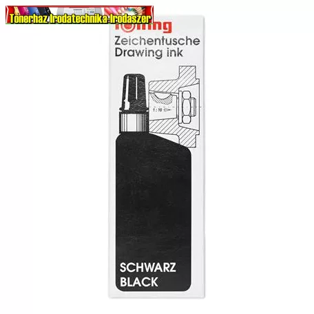 ROTRING Isograph Tustinta, 23 ml,  fekete (194660, R591017)