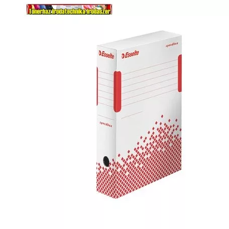 ESSELTE Speedbox Archiválódoboz, A4, 80 mm, újrahasznosított karton,  fehér,  623985