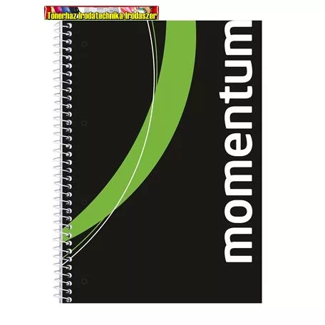 Victoria momentum spirálfüzet, A4, sima, 90 lap, perforált, lyukasztott