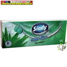 Sindy aloe vera papír zsebkendő, 3 rétegű, 10x10 db
