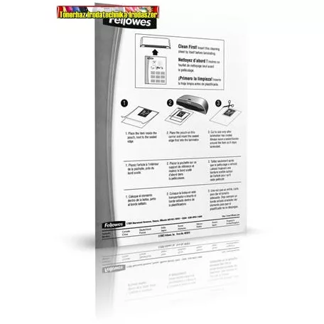  FELLOWES Hordozó- és tisztítókarton lamináláshoz, A4,( 10 db/csg) CRC53206