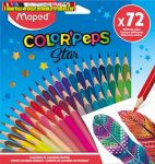   MAPED Color'Peps Star Színes ceruza készlet,  72 különböző szín