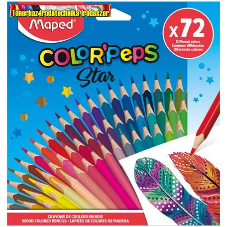MAPED Color'Peps Star Színes ceruza készlet,  72 különböző szín