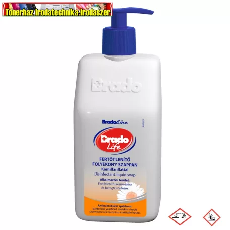 BradoLife Folyékony szappan fertőtlenítő hatással pumpás 350 ml  kamilla