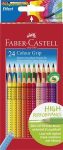   FABER-CASTELL Grip 2001 Aquarelle effect Színes ceruza készlet, háromszögletű,24 különböző szín 112424