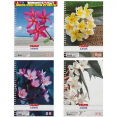   Herlitz spirálfüzet Flowers A/5-ös vonalas 80 lapos. Vegyes mintával