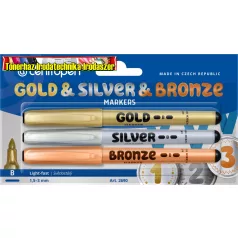   CENTROPEN FILC KÉSZLET 3DB-OS  vastag (1,5-3mm)  ARANY ÉS EZÜST ÉS BRONZ  2690 B