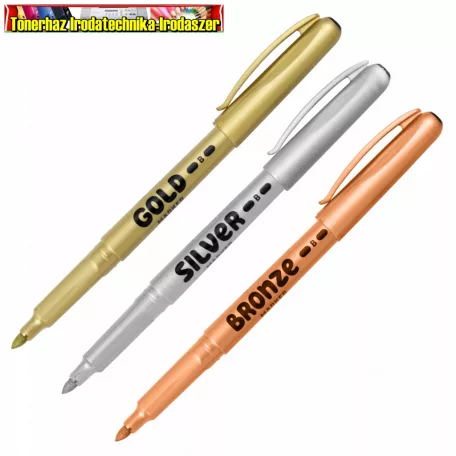 CENTROPEN FILC KÉSZLET 3DB-OS  vastag (1,5-3mm)  ARANY ÉS EZÜST ÉS BRONZ  2690 B