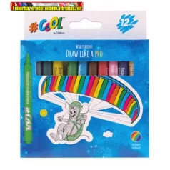 Zsírkréta, kerek, COOL BY VICTORIA, 12 különböző szín