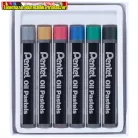 Pentel olajpasztell kréta készlet, PHN-M6 6 klf., metál szín