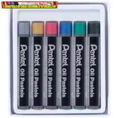   Pentel olajpasztell kréta készlet, PHN-M6 6 klf., metál szín