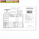   Leltárfelvelvételi jegy készletek felvételére 100 lapos tömb A/5 fekvő B.14-19.