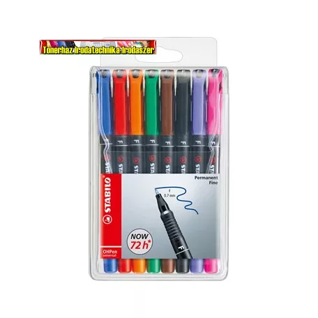 Stabilo OHPEN 842/8 F -es 8 színű alkoholos filc készlet (842F) (vonalvastagság: 0,7mm)