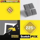 3M SCOTCH Removable Ragasztó négyzetek, kétoldalas, eltávolítható, 12,7x12,7 mm, ( 7100263583) (LP108ST64)