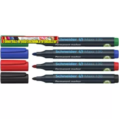   Schneider Maxx 130 alkoholos marker 1-3 mm, kupos hegyű, készlet