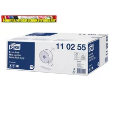   TORK 110255 Mini Jumbo Toalettpapír, T2 rendszer, 3 rétegű, 18,7 cm ámérő, Premium, fehér, 