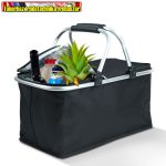   11549A Thermo összecsukható bevásárlókosár - 49 x 28 x 25 cm - 21 L - fekete