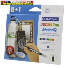 CENTROPEN Dekor marker 1,5 mm  2737 8+1-es készlet metál