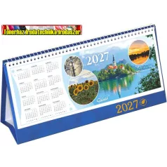 Naptár, asztali, álló,  CSÍZIÓ, Öko, kék (2027 évi)