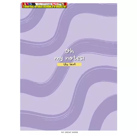 Oh my notes Füzet, tűzött, A5, vonalas, 80 lap, Füzet, tűzött, A5,   (A/5) (21-80,21-32) választható színben