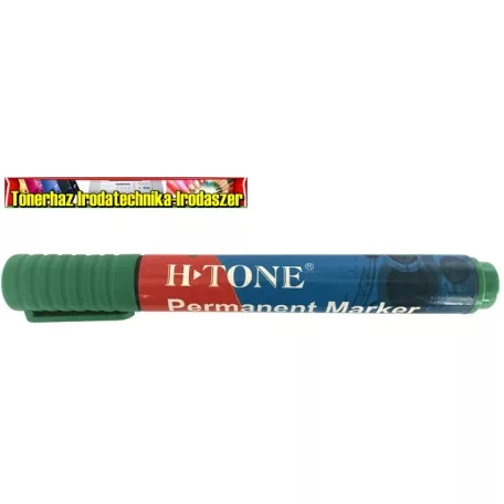 H-Tone Permanent (alkoholos filctoll) marker zöld, kúpos heggyel 1-3 mm