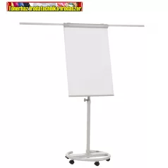   Flipchart tábla 68x105cm, mágneses, 2 db segédkarral, 5 görgős Premium line Franken