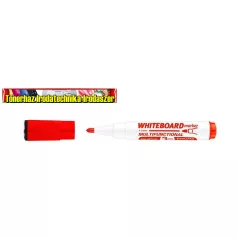   Ico MARKERASER Táblamarker 1-3mm, mágneses, táblatörlővel piros, kúpos heggyel (whiteboard marker)