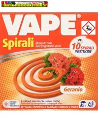 Vape rovarriasztó (szúnyog riasztó ) spirál 10 db/dob Muskátli (geranio)